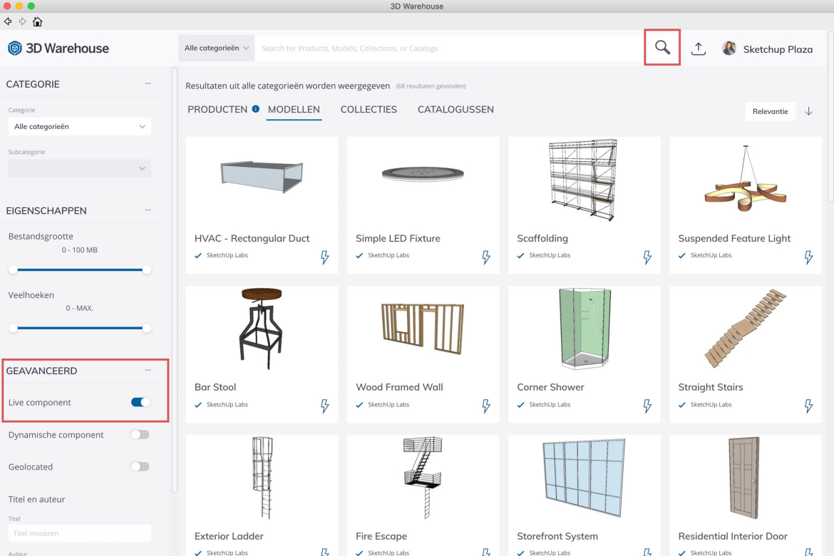 Live Components in SketchUp 2021